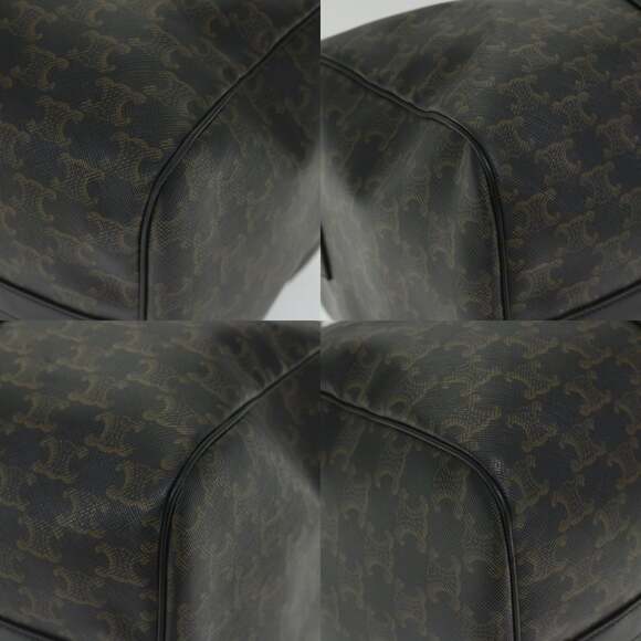 CELINE Triomphe Canvas Boston Bag Pvc Leather Black - Picture 10 of 12